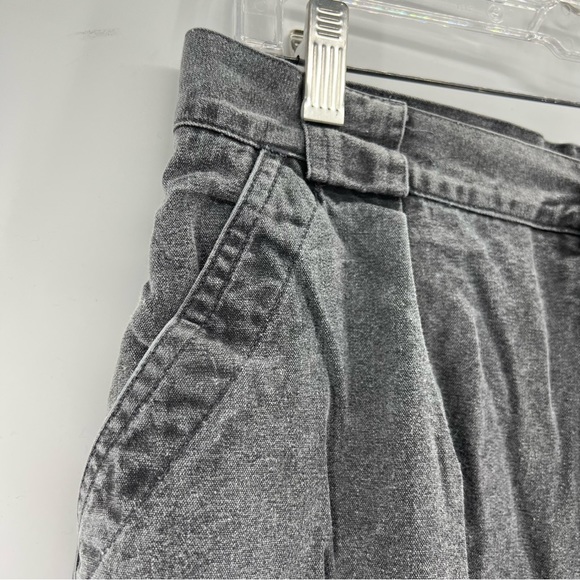 Vintage Katana Texwood Double Knee Jeans High Rise Taper Pleated Sz 29 Gray - Picture 3 of 12
